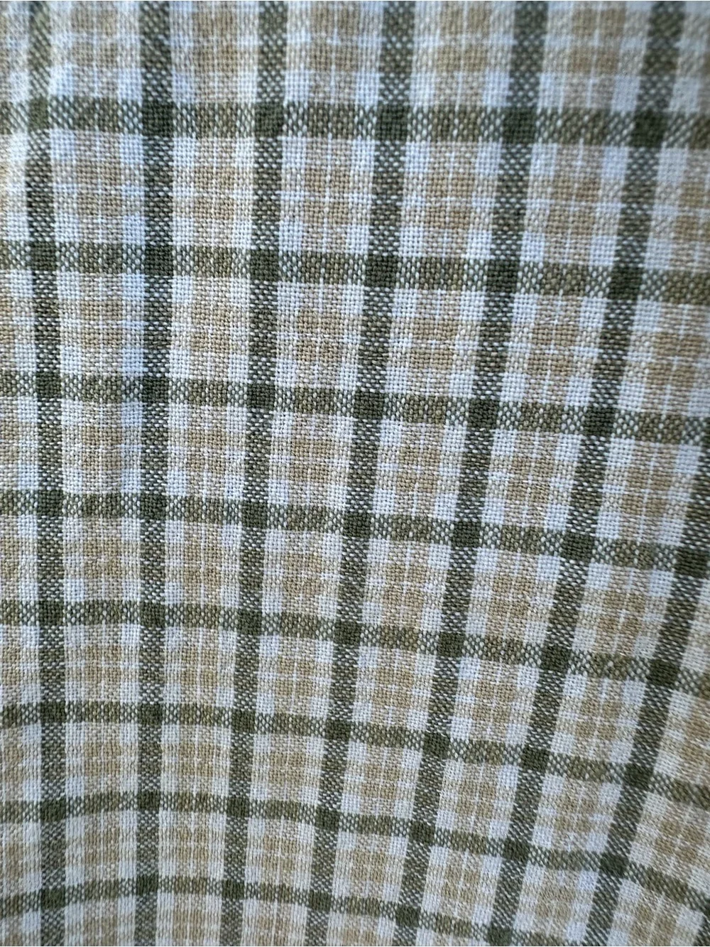 Men’s L Khakis Arrow Big Oxford Short Sleeve Button Down Earthy Tone Plaid Shirt